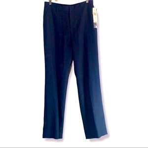 L. RALPH LAUREN NAVY LINED LINEN SLACKS NWT